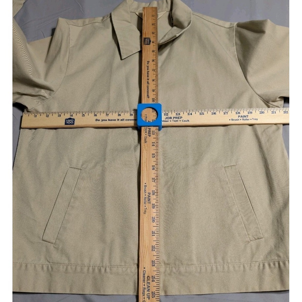 L.L.Bean Womens Beige Harrington Jacket Size 14 Full Zip Cotton Swing Coat - Picture 5 of 7
